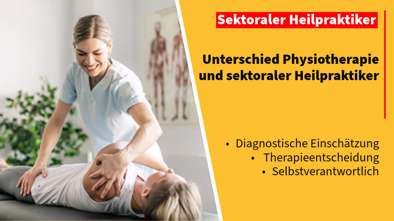 Lächelnde Therapeutin arbeitet mit Patient auf Liege, symbolisiert Selbstständigkeit und freies Arbeiten im Gesundheitsbereich