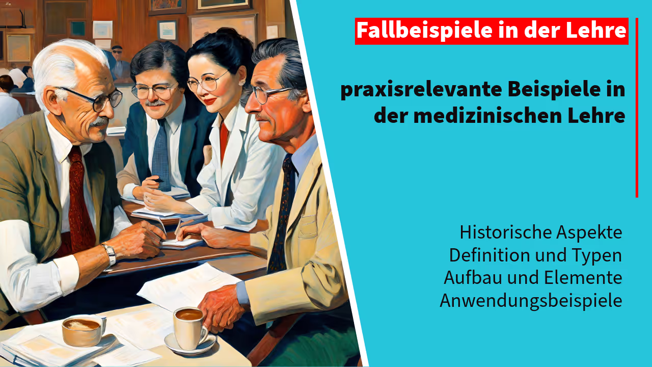 Ein Bild, das die Bedeutung von Fallbeispielen in der medizinischen Ausbildung und praxisorientiertem Lernen hervorhebt
