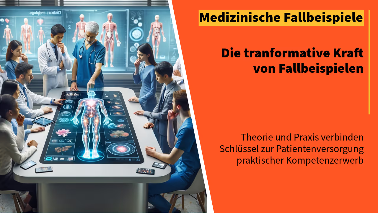 Medizinstudierende in einem interprofessionellen Klassenzimmer betrachten ein dreidimensionales Modell eines medizinischen Falles