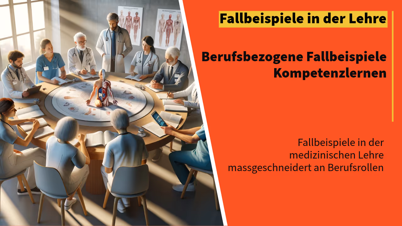 Interprofessionelles Team diskutiert medizinische Fallbeispiele zur Verbesserung der berufsspezifischen Kompetenzen und Patientenversorgung.