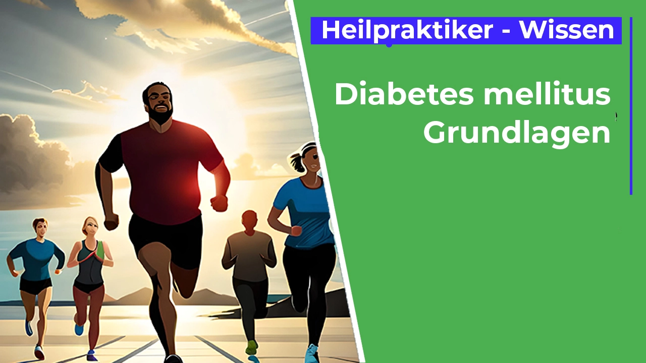Illustration einer Laufgruppe bei Sonnenaufgang am Meer, vorneweg ein kräftiger Mann im roten Shirt – Bewegung als Grundpfeiler im Stoffwechselgeschehen